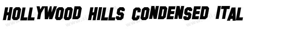 Hollywood Hills Condensed Italic字体转换